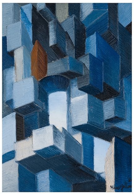 Nino Melloni (1930)
Komposition mit Würfeln, 1983
