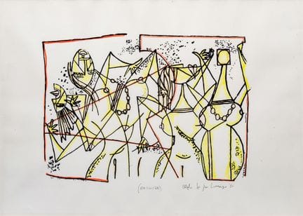 保罗·达·圣洛伦佐（1935）
无题
手工修饰的石版画，纸本
50 x 70 厘米

签名：正面用铅