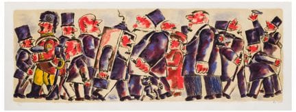 弗朗茨·博尔盖塞（1941—2005）
《人群》
纸上丝网版画
42 × 106.8 厘米（画心尺寸