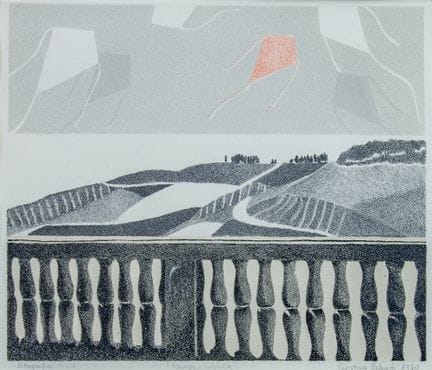 克里斯蒂娜·塞尔维蒂（20世纪下半叶）
乌尔比诺风景
纸本石版画
22.4 × 25.9 厘米（画心