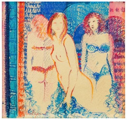 Alda Boscaro (1945)
Femmes
Pastels à la cire sur p