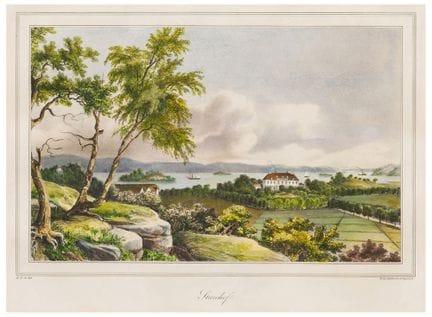 M.G.A.（19世纪）
斯图尔霍夫
手工修饰的彩色石版画，纸本 
26.2 × 35.2 厘米（画