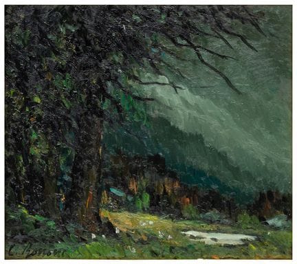 Carlo Bossone (1904 - 1991)
Mélèzes
Huile sur toil