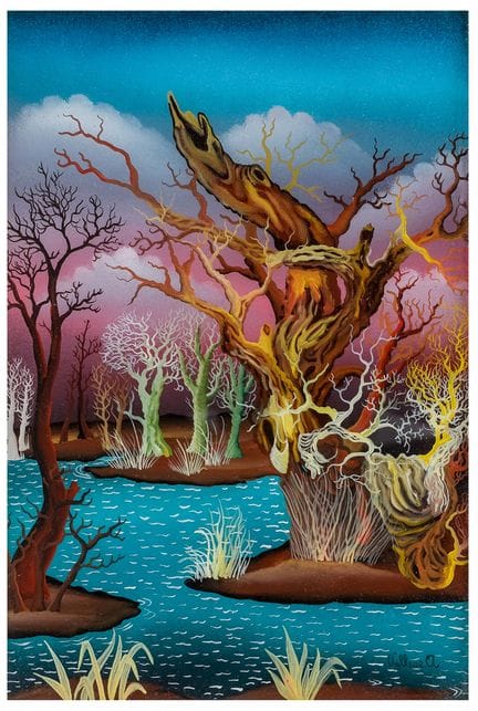 Alfredo Vallese (1950)
El pantano
Óleo sobre crist