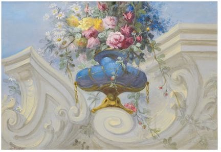 Carlo Meloni (siglo XX)
Jarrón con rosas
Tempera s
