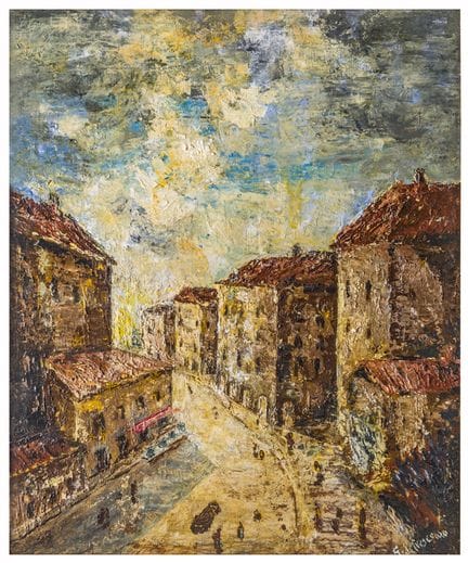 Guido de' Crescenzo (siglo XX)
La calle
Óleo sobre