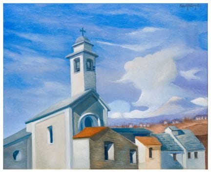 Nino Melloni (1930)
Chiesa, 1980
Olio su tela 
70 