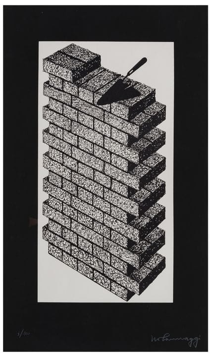 伊沃·潘纳吉（1901—1981）
《手持灰铲的墙》
纸上石版画
61 × 36.5 厘米（画心尺寸