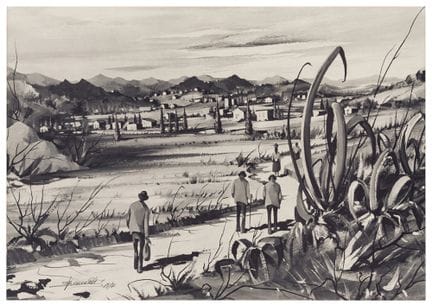 维托里奥·西蒙内蒂（1938—2005）
《走向村庄》
纸上摄影复制品
48.4 × 68.3 厘米