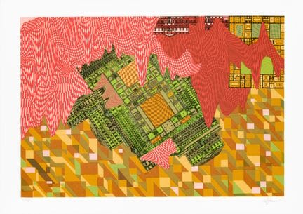 作者不详（20世纪）
以城市为主题的创作
纸本丝网印刷
49.4 × 69 厘米（内边距）

签名：