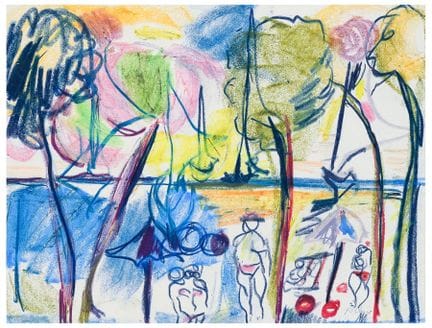 Roberto Poloni (1938)
Summer Landscape
Wax pastels