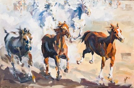 Ilirjan Xhixha (1964)
Horses Racing, 2011
Acrylic 