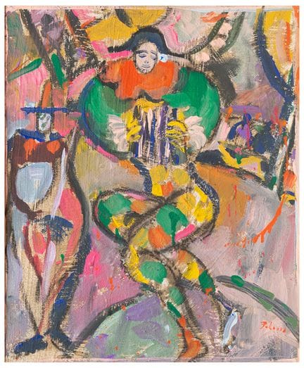 Roberto Poloni (1938)
Harlequin
Oil and sand on ca