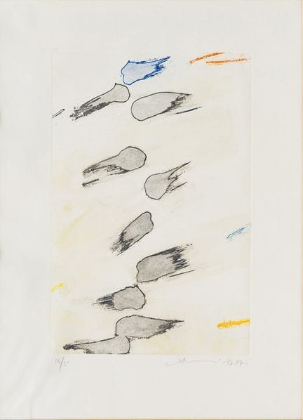 萧勤（1935）
无题，1977
纸上石版画 
49.2 × 32.5 厘米（版面）

签名：正面用