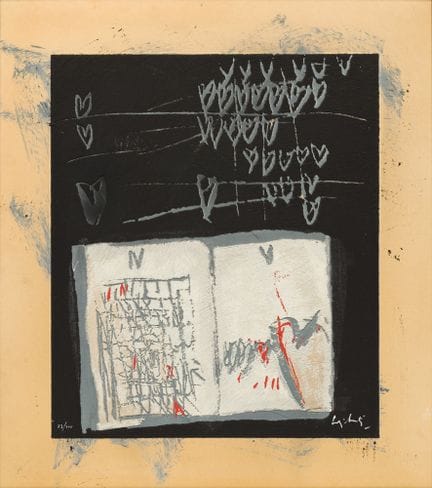 乔治·切利贝蒂（1929）
无题 
多材质丝网印刷画布，粘贴于硬纸板上 
90.5 × 79 厘米（