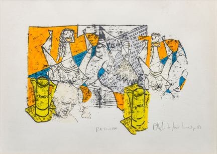 保罗·达·圣洛伦佐（1935）
《人物》，1984
纸本手工修饰石版画
50 x 69.5 厘米

