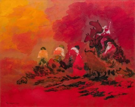 何塞·格瓦拉（1926—2010）
《斗牛》，1990年
油画，画板
80 × 100 厘米

签名