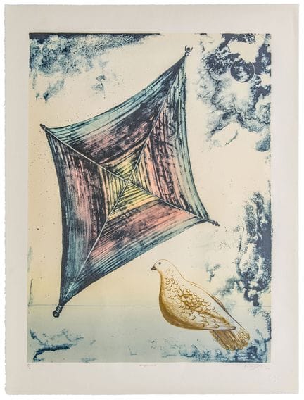 罗伯托·莫斯基尼（1937—2023）
《黄昏》，1985年
铜版画、软蜡版画及丝网印刷，纸本
80