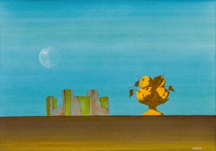 安东尼奥·格里马尔迪（1940）
《夜曲》，1990
水彩与油画颜料画于纸上
68 x 48.5 厘