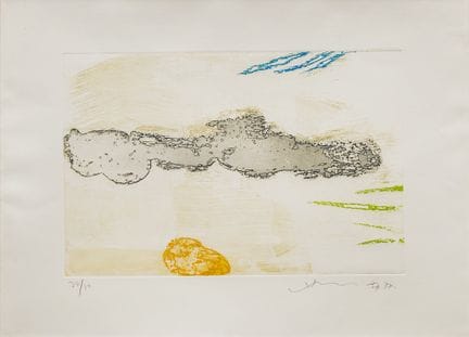 萧勤（1935）
《抽象构图》，1977
纸本水彩蚀刻与软蜡版画
49.3 × 68.5 厘米（内边