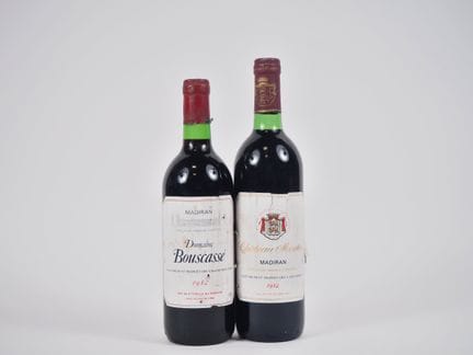 2 BOTELLAS DE MADIRAN: 1 DOMAINE BOUSCASSÉ - 1982 