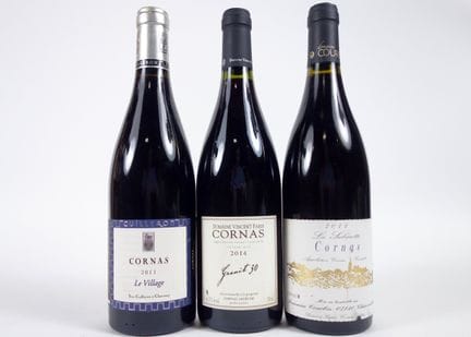 3 BOTELLAS DE CORNAS: 1 «LE VILLAGE» CUILLERON - 2