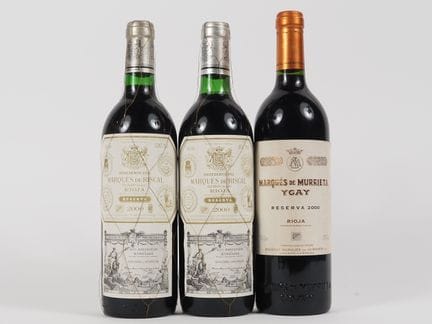 3 BOTELLAS DE RIOJA ESPAÑOL DE 2000: 1 RIOJA MARCA