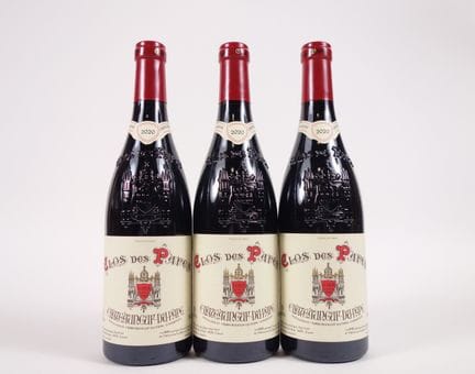 3 BOTELLAS DE CHÂTEAUNEUF DU PAPE CLOS DES PAPES -