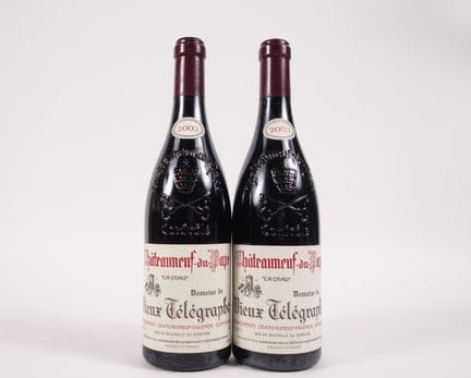 2 BOTELLAS DE CHÂTEAUNEUF DU PAPE DOMAINE DU VIEUX