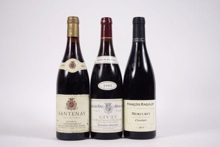 3 BOTELLAS: 1 SANTENAY F. DUCRON GERBEAULT - 1991 