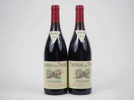 2 BOTELLAS DE CHÂTEAU DES TOURS «GRANDE RÉSERVE» E