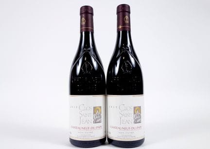 2 BOTELLAS DE CHÂTEAUNEUF DU PAPE «CLOS ST JEAN» -