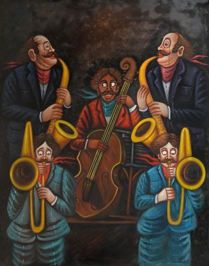 SALVO LOMBARDO
The Band
oil on canvas, 194x154 cm,