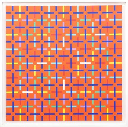 ANGELO DOZIO
Red Labyrinth, 1987
acrylic on canvas