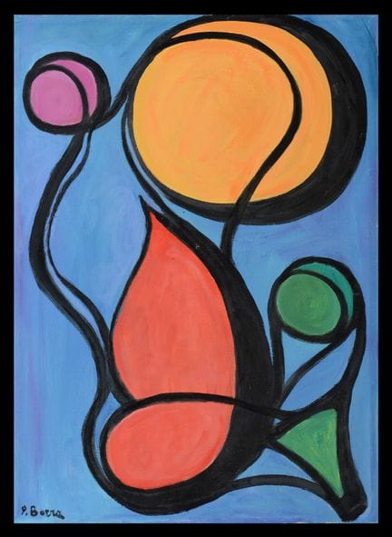 POMPEO BORRA
Spatial Forms, 1950s
oil on canvas, 7