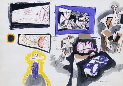 CLAUDIO CINTOLI
Untitled, 1960
ink, pastel, and wa