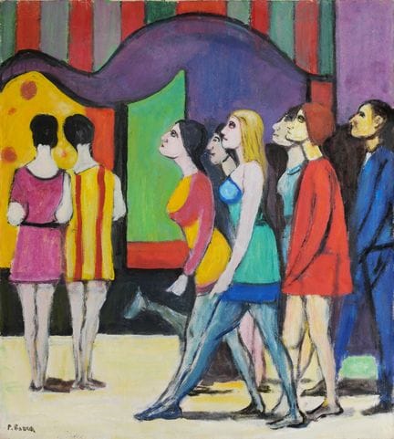 POMPEO BORRA
Tema concretizzato, 1969
oil on canva
