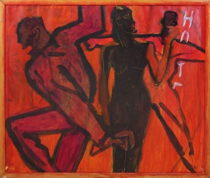 ALESSANDRO BAZAN
Red Rap, 1992
mixed media on pape