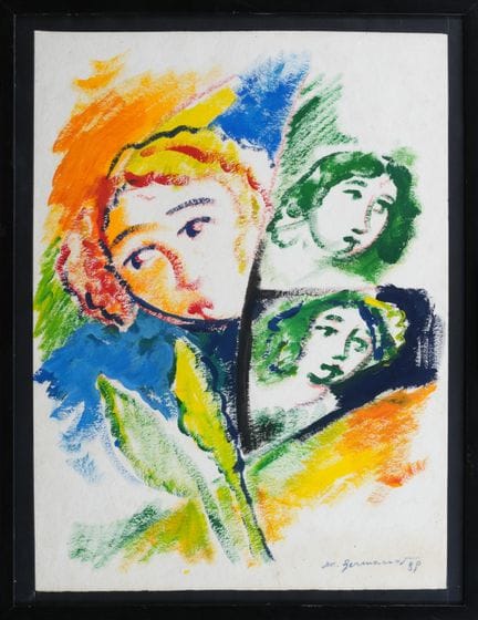 MIMMO GERMANA'
Untitled, 1989
mixed media on handm