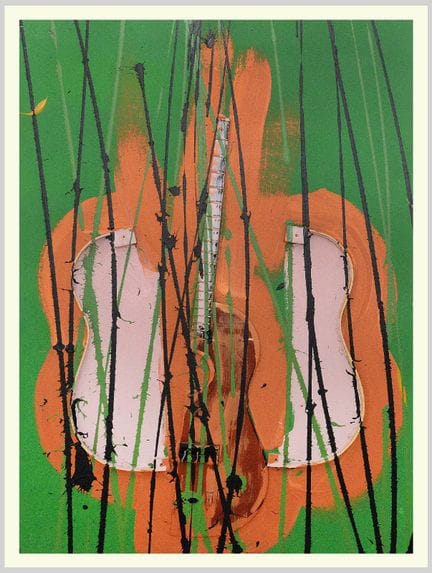 ARMAN
Untitled, 2003
Decomposed guitar and acrylic