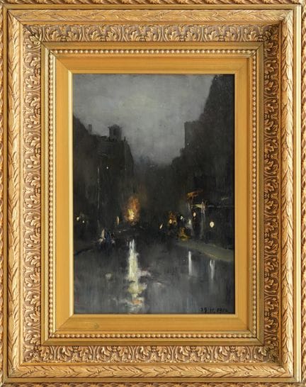 LORENZO DELLEANI
Notturno, 1900
olio su tavola 44,