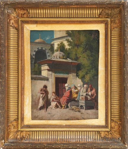 ALBERTO PASINI
Paysage orientaliste avec des perso