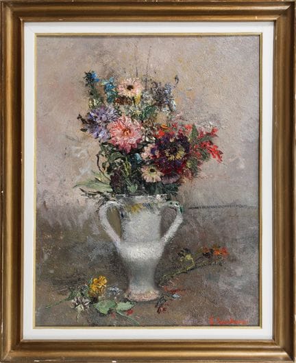 皮耶特罗·高登齐
《花瓶》
木板油画 63x47 厘米，右下角有签名。