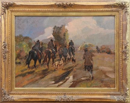 CARLO DOMENICI
Jagdausflug
Öl auf Masonit, 55 × 70