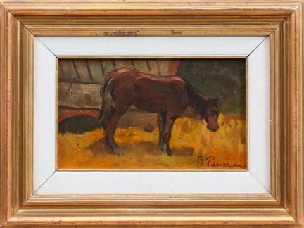 RUGGERO PANERAI
Pferd
Öl auf Holz, 12,5 × 21,5 cm,