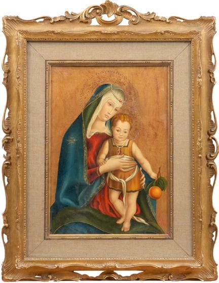 AGOSTINO FOSSATI
Madonna mit Kind
Öl auf Holz, 41 