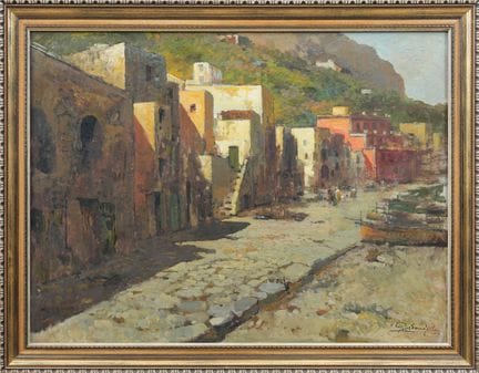 FELICE GIORDANO
Vue d'un village
huile sur toile, 