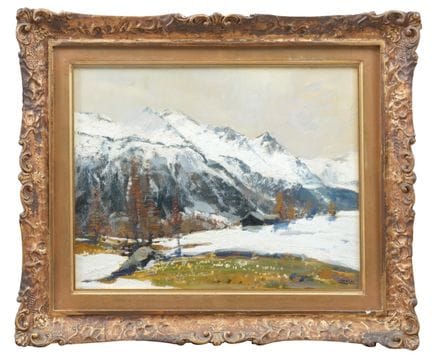 CARLO MUSSO
Paysage enneigé
huile sur carton, 40 x