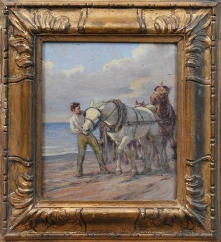 ALESSANDRO VIAZZI
Un homme et des chevaux au bord 