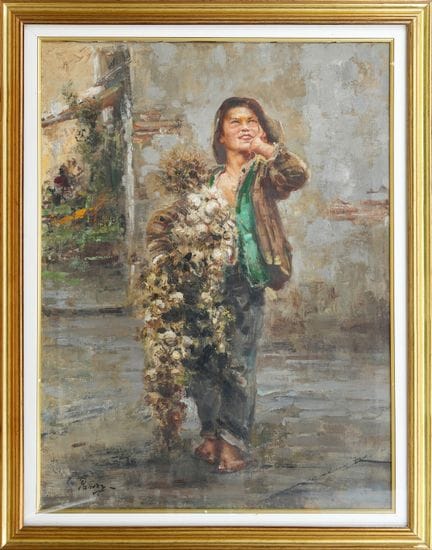 GIOVANNI PANZA
Vendeur d'ail Scugnizzo
huile sur t
